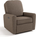 Storkcraft Amalfi Deluxe Power Recliner Swivel Glider – Premium Electronic Nursery Rocking Chair, Oeko-TEX 100 Certified, Includes Dual-USB Charging Port with USB-A & USB-C (Mountain Brown Boucle)
