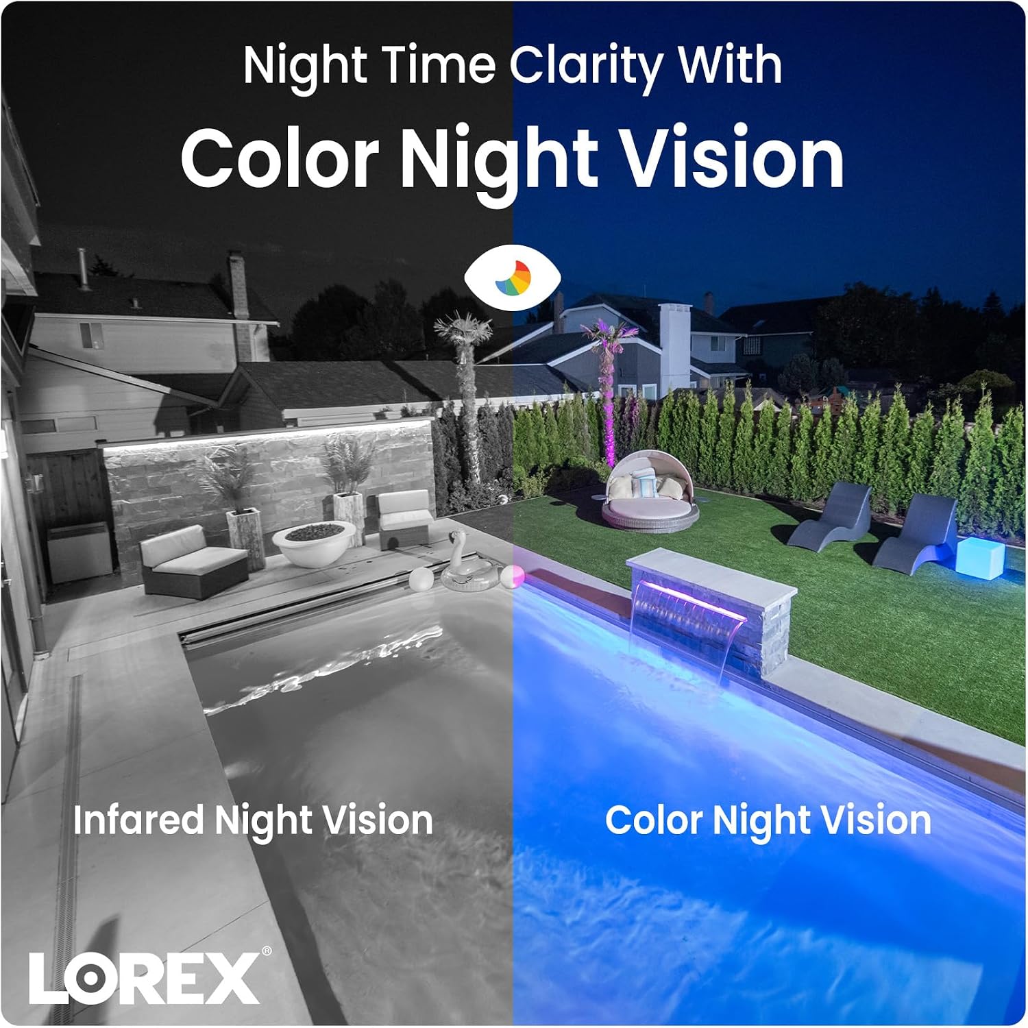 Lorex Fusion 4K Security Camera System with 3TB NVR - 16 Channel PoE Wired Home Security System with 10 Metal Cameras - Motion Detection, Color Night Vision, Weatherproof Surveillance