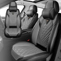 Fit for Honda Odyssey 2000-2026 Seat Covers, Fashion Sport Seat Cover with Waterproof Leather, Airbag Safe Design Seat Protector (2 Front Seat Luxury, Black Gray)