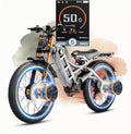 eAhora 2026 Romeo Pro 3 50MPH Electric Bike for Adults 5600W Dual Motor E Bike 60V/80Ah 250 Miles Long Range Electric Bicycle,26 * 4.0 Fat Tire Full Suspension Electric Mountain Bike Delivery Commute