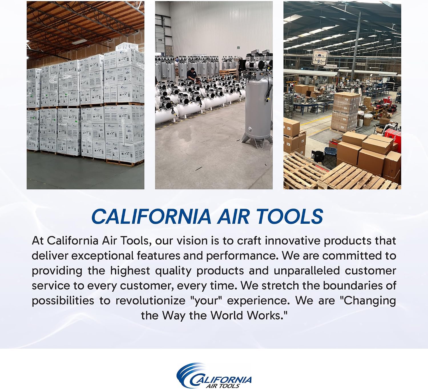 California Air Tools 4620AC Powerful 2.0 HP Ultra Quiet and Oil-Free Air Compressor, 4.6 Gallon Tank Capacity, 70 dB Noise Level, Electric, Portable, 110v / 60hz, Silver
