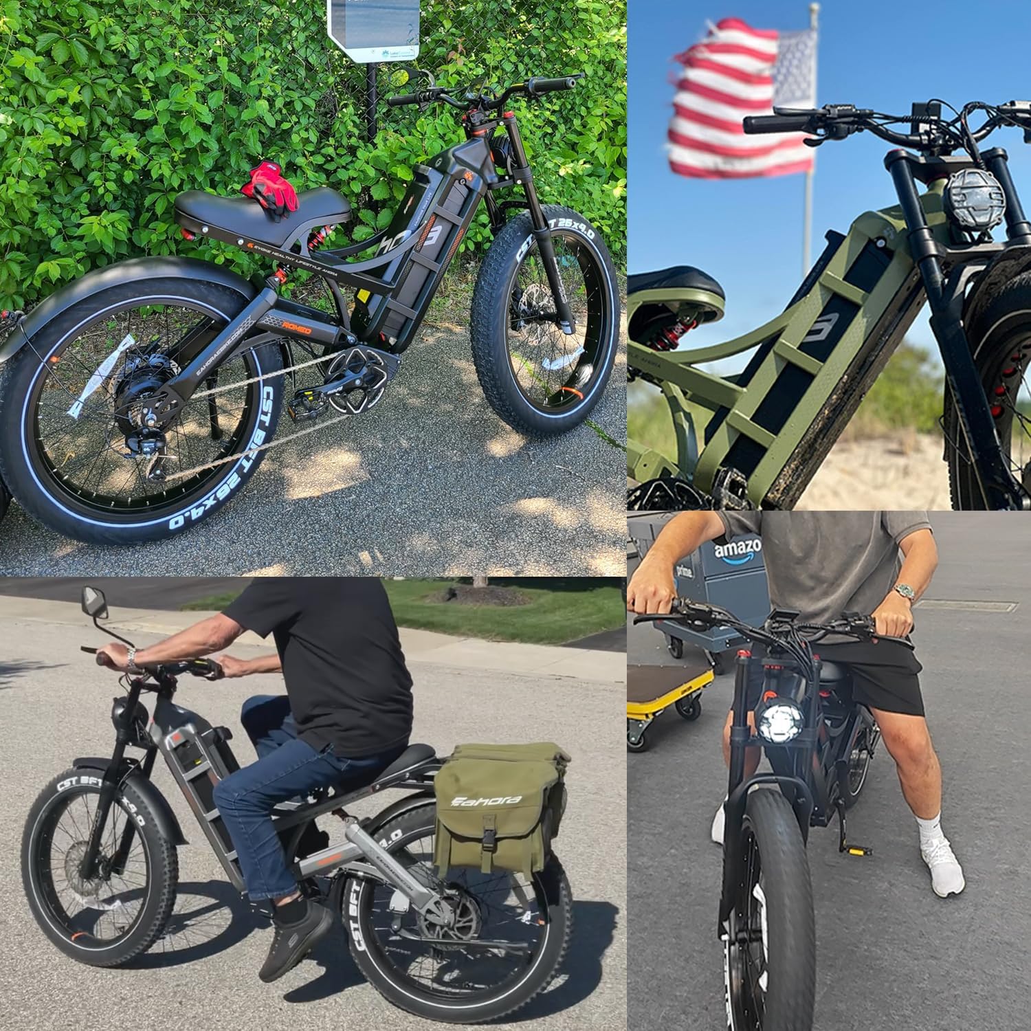 eAhora 2026 Romeo Electric Bike - Adults 40-50MPH 2500W/5600W Dual Motor 60V 80AH 250Miles Long Range Ebike, 26' Fat Tire Fast Electric Mountain Bike Full Suspension Off-Road E-Bike