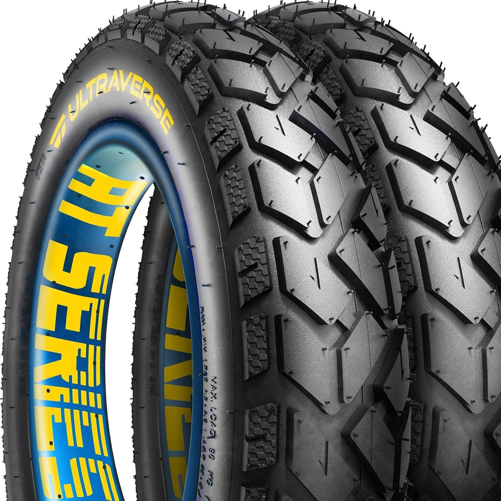 ULTRAVERSE 24x4 E-Bike Fat Tire - Robust, High-Performance 24inch Fat Tyre for MTB and Ebikes, Durable All-Terrain Directional Tread, Superior Density for Street & Trail Adventures-2 Unit