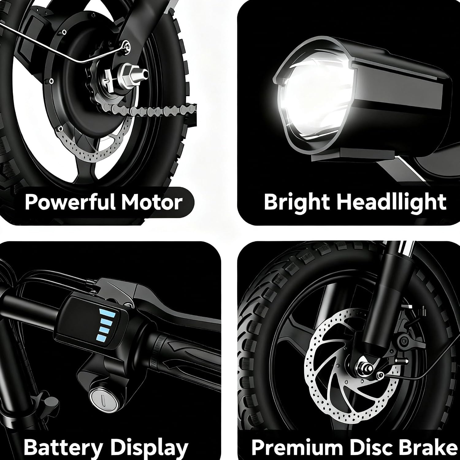 14' Commuter E-Bike for Adults, 500W Folding Electric Bike Up to 25MPh & 35-Mile Range, 48V12AH Removable Battery, Ul 2849 Certified Compact Electric Bicycle