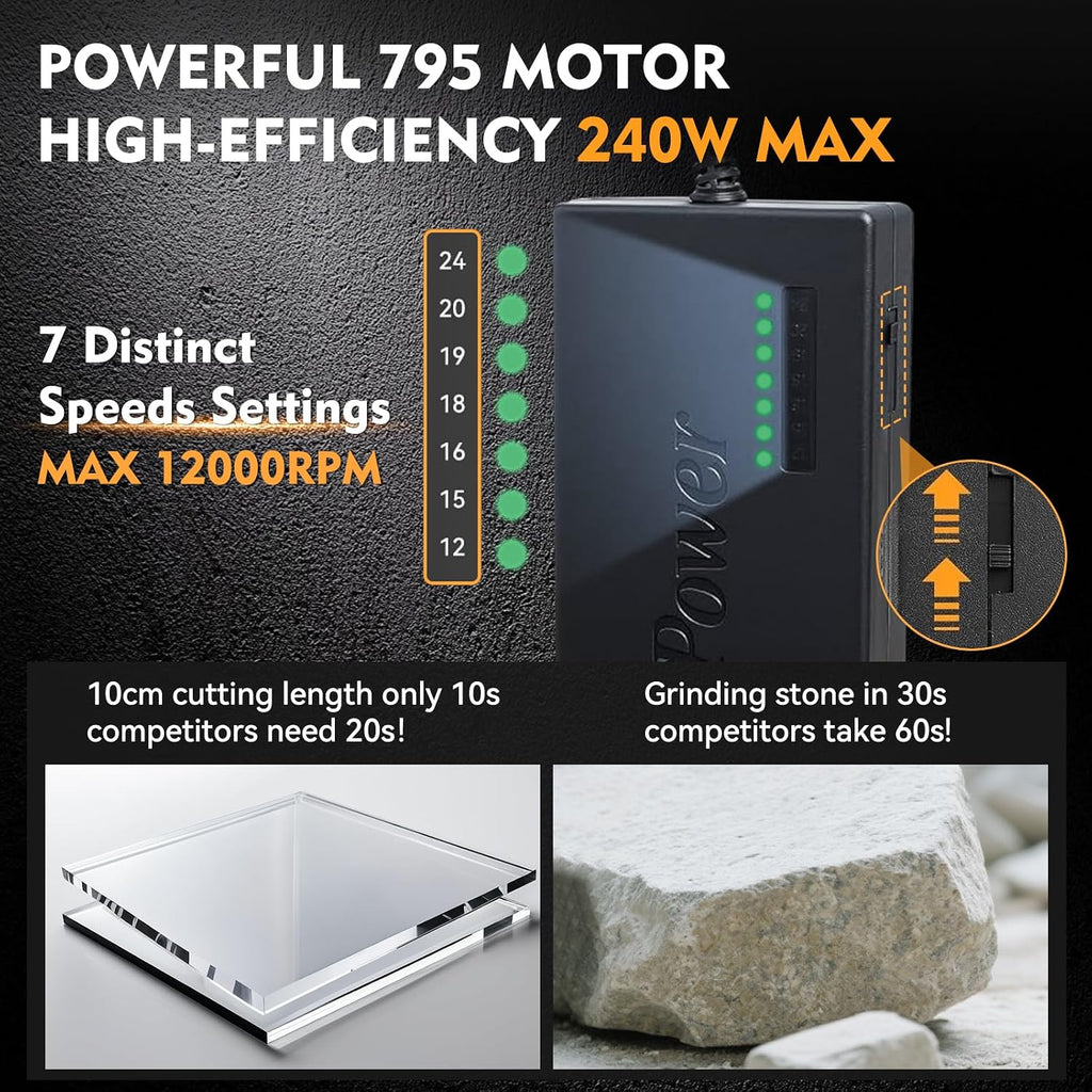 Mini Table Saw for Crafts[Dual 795 Motors & Switches] Max 200W/12,000RPM/26mm Adjustable Height Table Saw with Accessories.Gift for Men and Women's Creating Handmade Gifts,Exploring Hobbies,Models