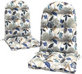 LVTXIII Outdoor Adirondack Chair Cushions, 44x19x4 Inch Non-Slip High Back Rocking Chair Cushion, Tufted Seat Cushion for Patio Furniture, Set of 2, Breeze Leaves Beige