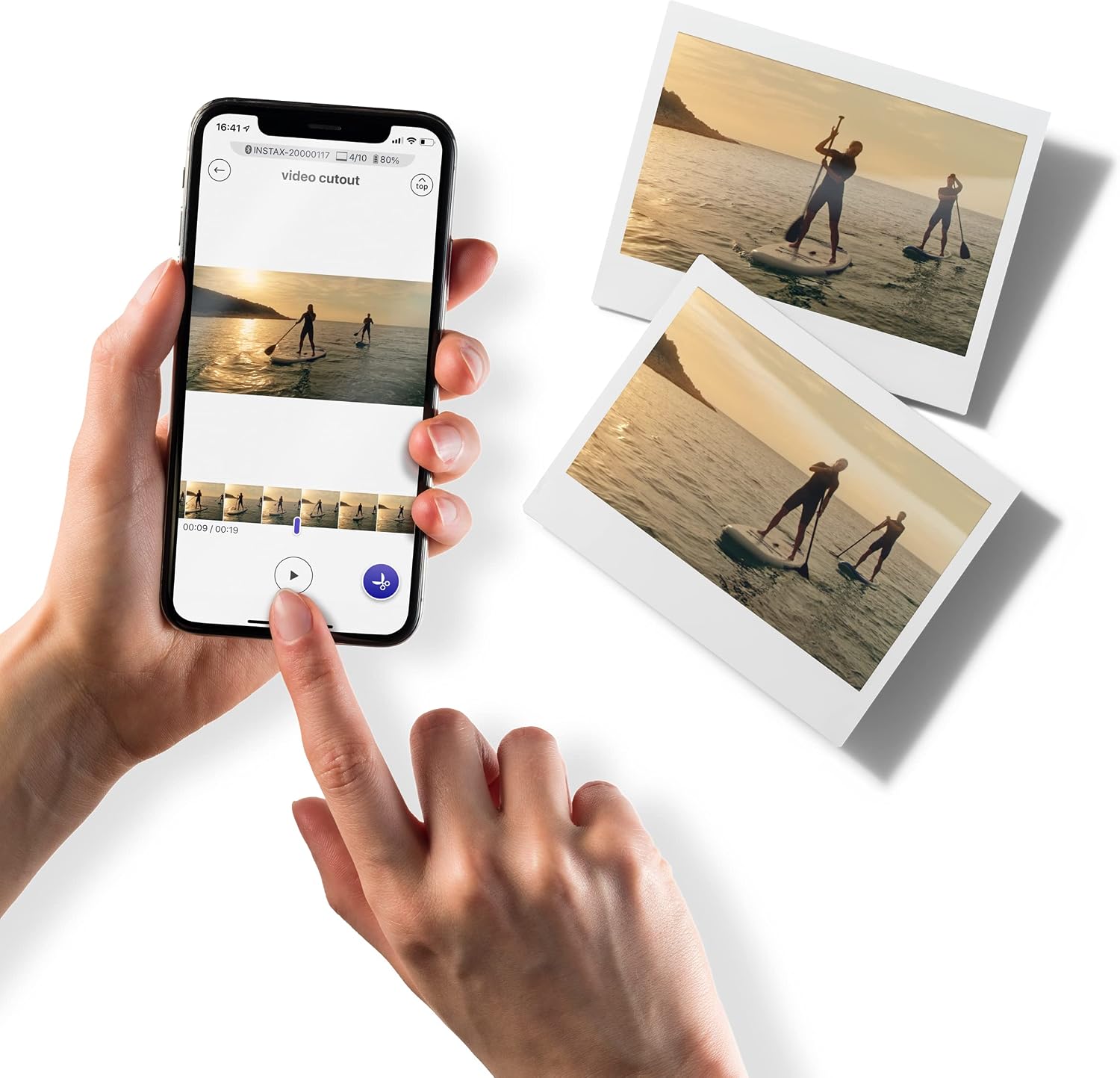 Fujifilm Instax Link Wide Photo Printer, Mini, Wireless Bluetooth, Portable, Compact, and Lightweight Polaroid Picture Printer, Compatible with iPhone iOS and Android Devices - Mocha Gray (Renewed)