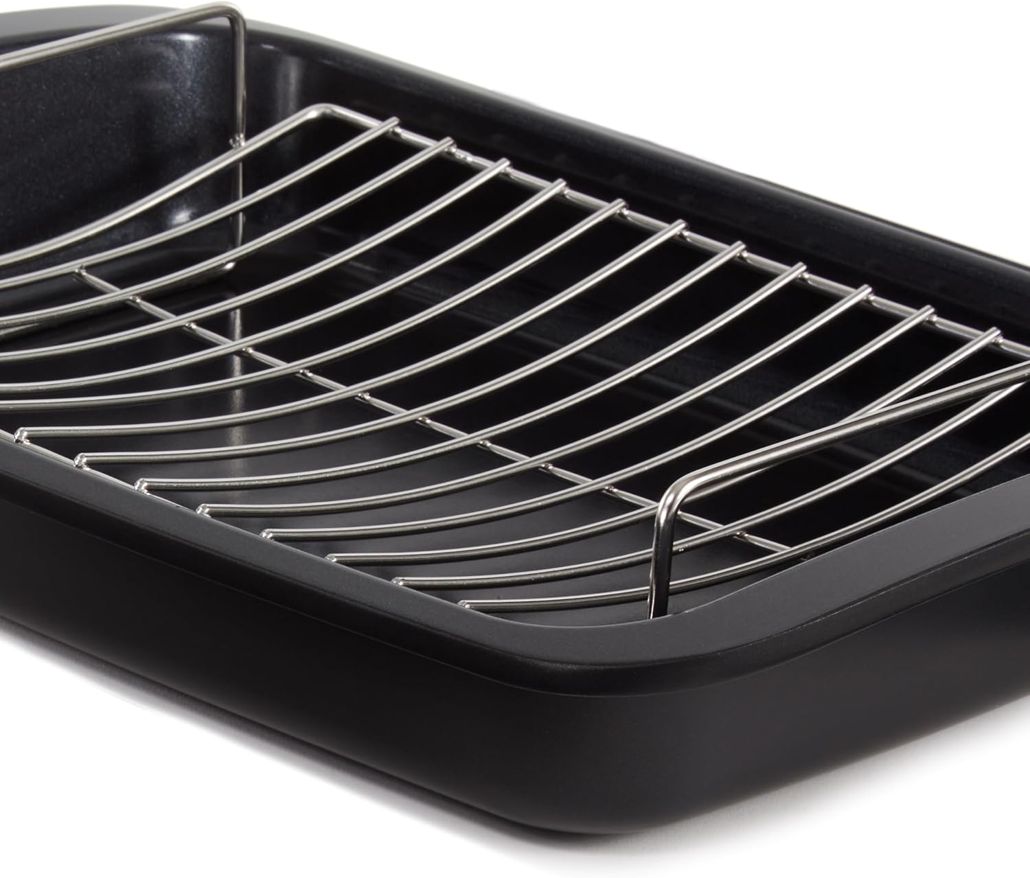 BergHOFF Graphite 3Pc Non-stick Specialty Cookware Set, Recycled Cast Aluminum Pan, Stainless Steel Rack, CeraGreen Non-toxic Ceramic Coating, Grill BBQ Steak Veggies