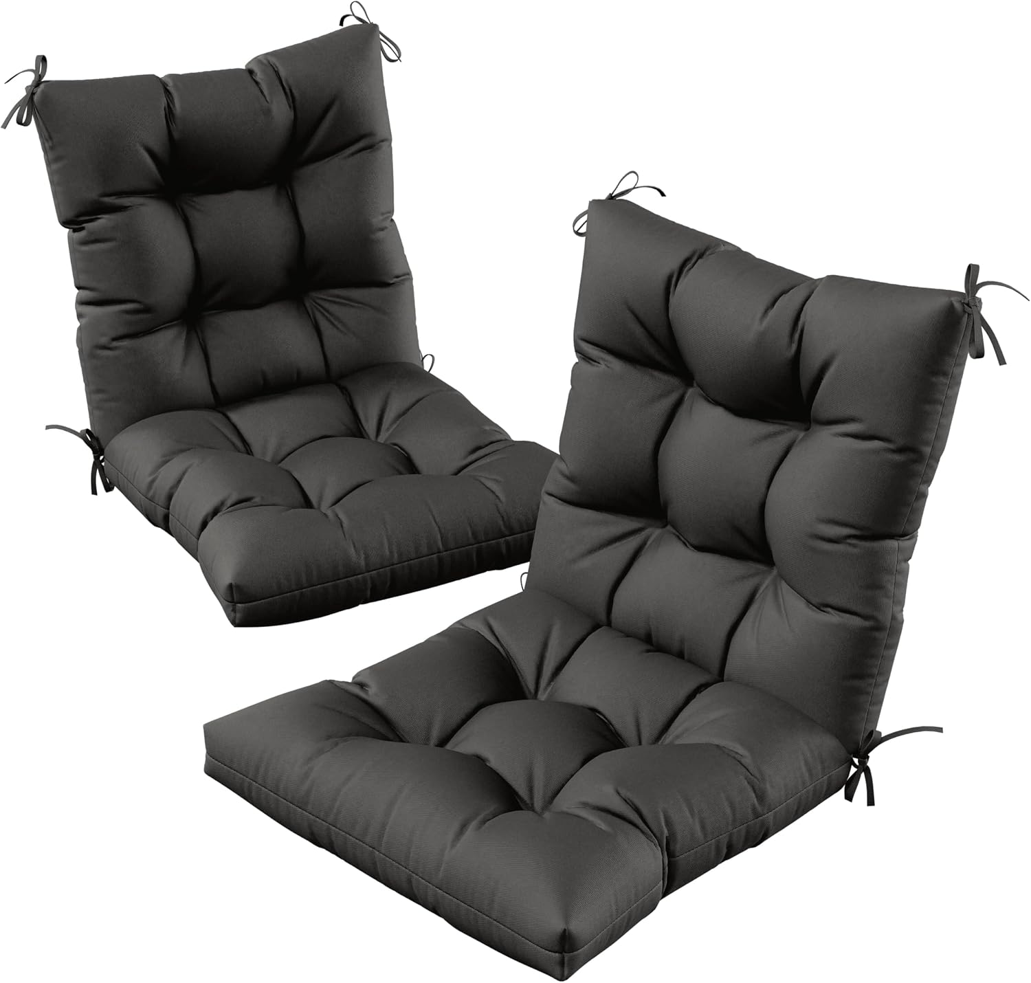 Patio Seat&Back Chair Cushions for Outdoor Furniture，Comfortable Cushions for Rocking/Dining/Lawn Chair-Set of 2