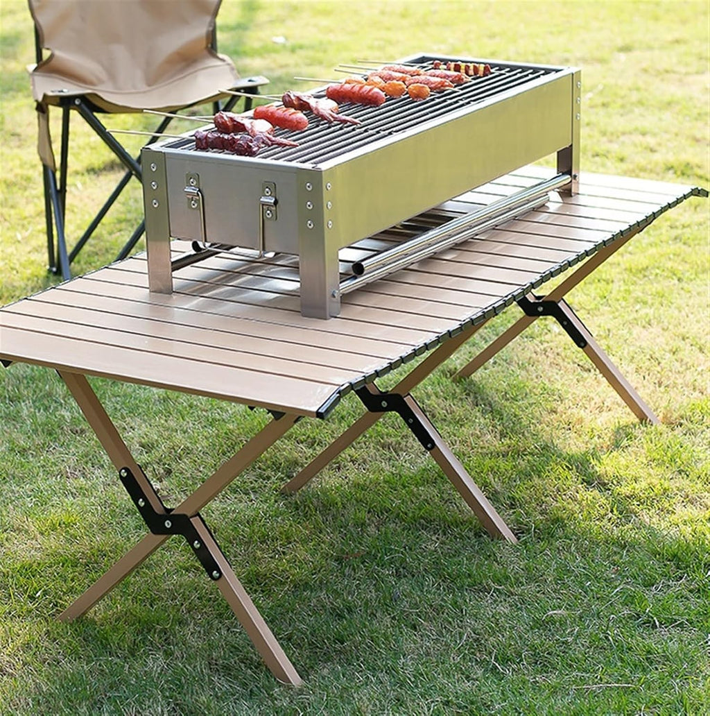 Portable Charcoal Grill Outdoor Indoor Barbecue Charcoal Grill Household Portable Foldable Grills for Camping BBQ Grill for Outdoor(95 * 30 * 80cm)
