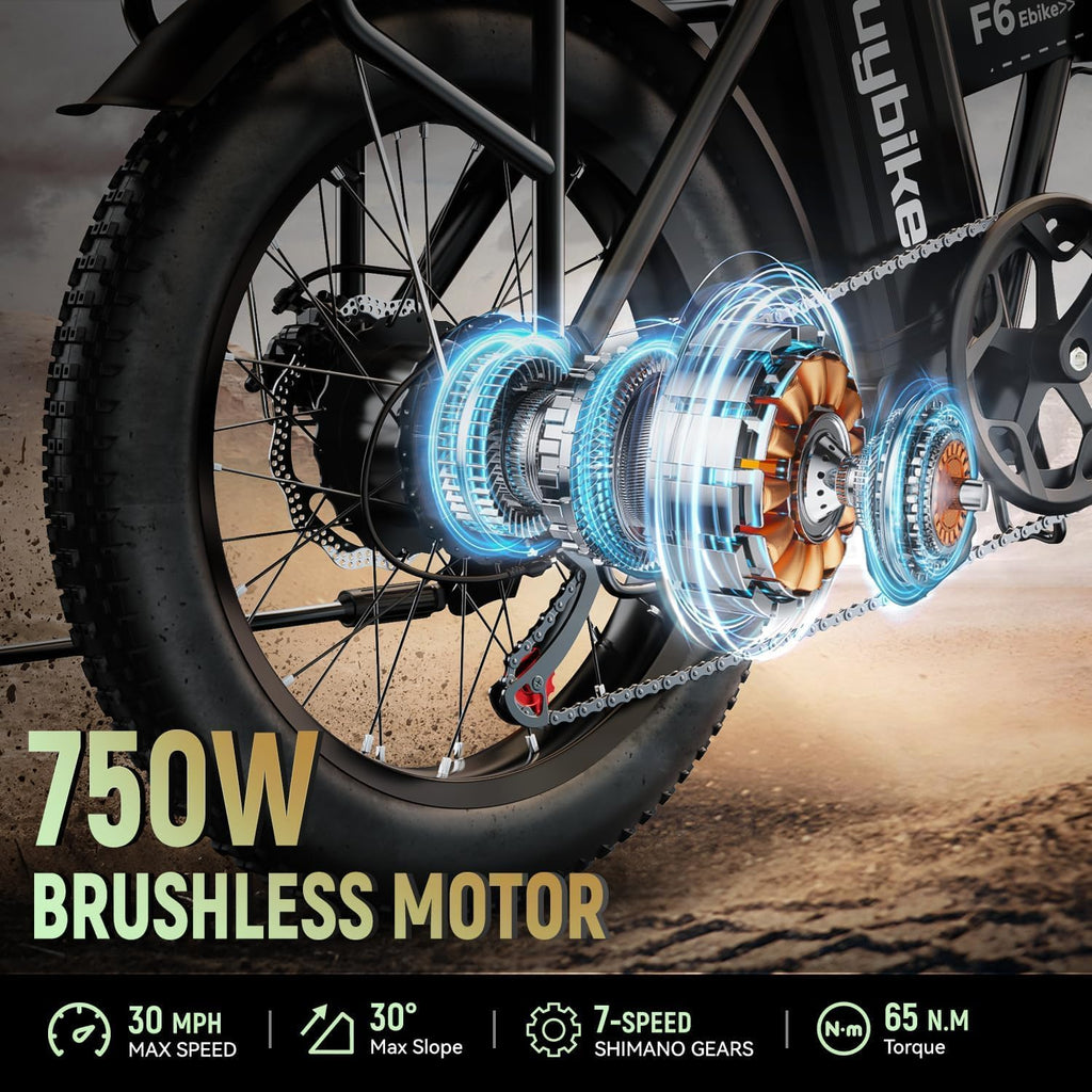 Foldable Electric Bike for Adults, 48V 20Ah Removable Lithium Battery up to 80Miles, 20' Fat Tire 1000W Peak Motor Dirt Ebike Adult Electric Bicycle for Commute Beach Mountain E Bike
