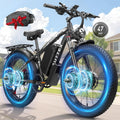 Electric Bike for Adults, 8000W Peak Dual Motor 58V 36Ah Long Range Ebike, 47MPH Fast Electric Bicycle, Dual Hydraulic Brakes, 24' Fat Tire E-Bike for Commuter Mountain Off-Road All-Terrain