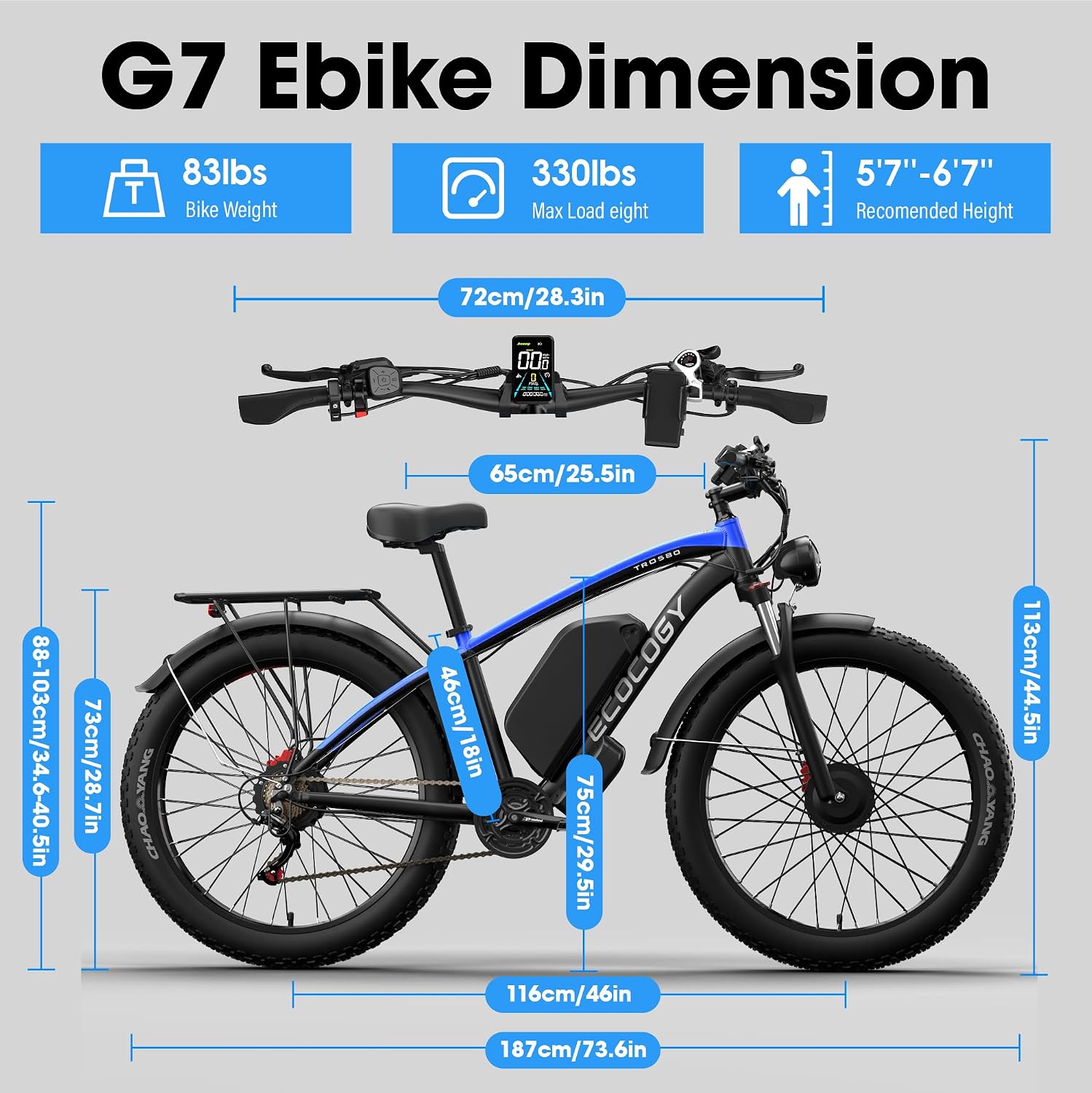 Electric Bike for Adults,Peak 6000W Dual Motor Ebike, 52V 32AH 30-100 Miles Up to 45 M P H 26' Fat Tire 7 Speed Electric Mountain Bike All Terrain Front Suspension Electric Bicycles