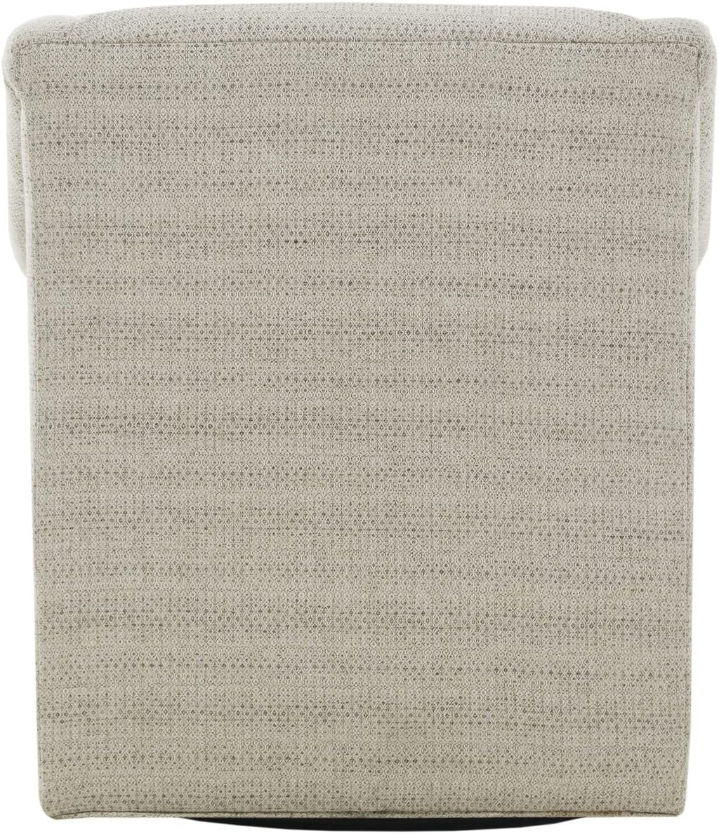 Madison Park Swivel Glider Chair for Living Room, High Back Bedroom Lounge Foam Seat Cushion Upholstered, Nursery Furniture, Metal Base, Fully Assembled, 29.5' W x 30.25' D x 34.5' H, Tan