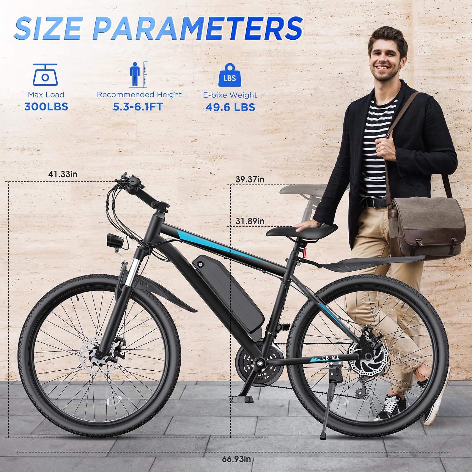 Electric Bike for Adults, 26' Ebike with 1000W Peak Motor, 20MPH 50Miles Electric Mountain Bike with 48V Removable Battery, 7-Speed, Front Suspension, LCD Display, UL 2849 Certified