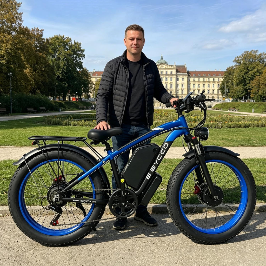 6000W Peak Dual Motor Electric Bike for Adults, 24' Fat Tire Ebikes 52V 32AH, Fast 45 MPH, 100 Miles Long Range, Hydraulic Brake, Pedal Assist Electric Bicycle for Off-Road Mountain Snow Commuter