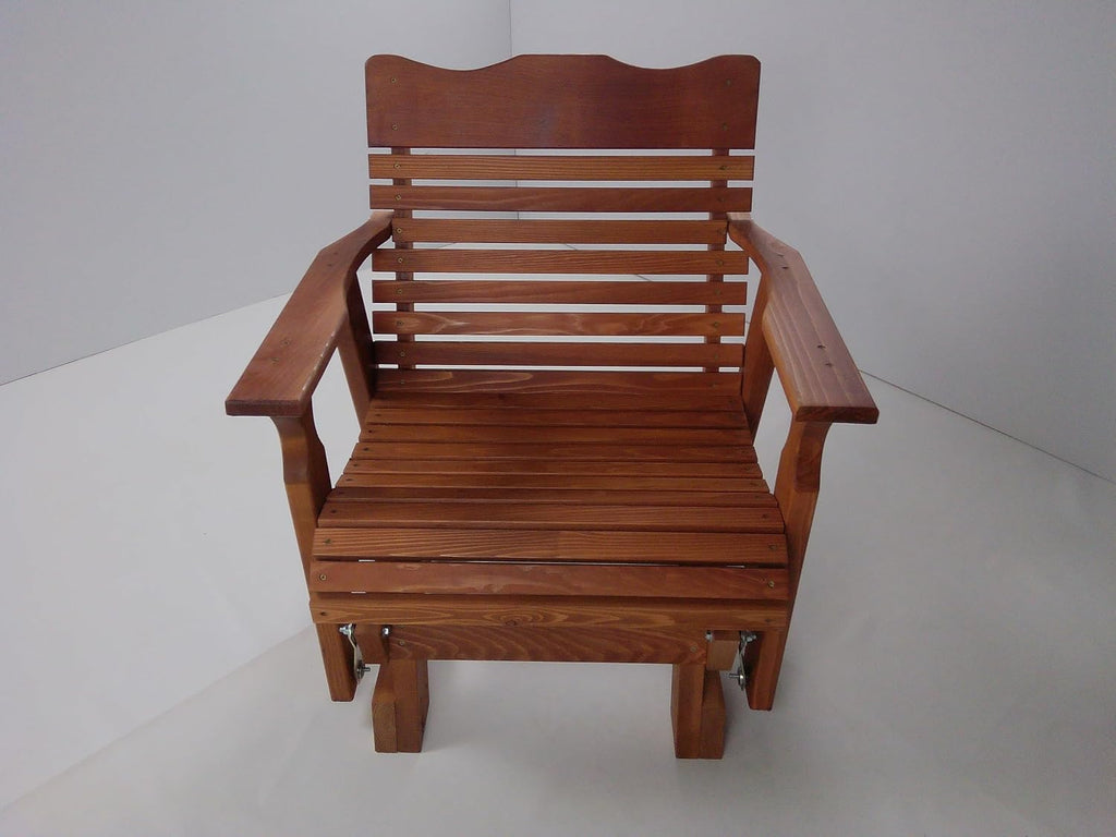 Rustic Finished 2' Cedar Outdoor Porch Glider, Amish Crafted