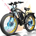 Dual Motor Electric Bike for Adults,6000W Peak,45MPH,60V&52V/25Ah Battery,26''&24'' Fat Tire,Up to 110 Miles Range,SHM 7-Speed Gear Ebike