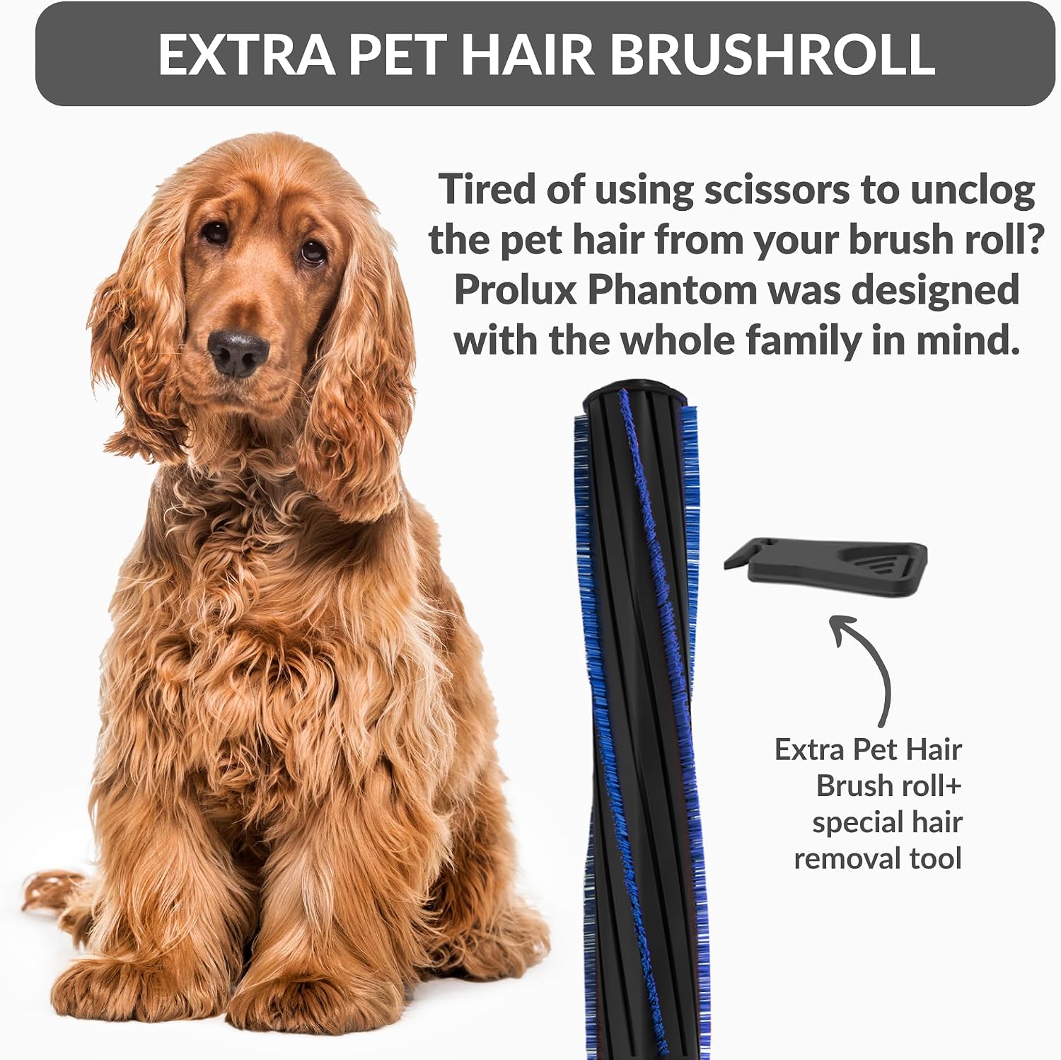 Prolux Phantom Canister PET Vacuum Cleaner, Wessel Werk EBK250 Power Nozzle, Quick Clean, Lightweight, HEPA Filter, Adjustable Suction, Cleans All Surfaces