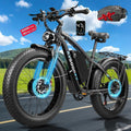 9000W Peak Dual Motor Ebike for Adults 47 MPH Fast Electric Bike, 58V Max-Output 1972 Wh Up to 105 Miles Ebikes,24' Fat Tire E-Bike,Front Suspension Electric Bicycle for Mountain Commuter Snow