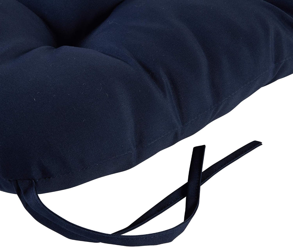 Greendale Home Fashions Outdoor 42x21-inch Seat/Back Chair Cushion (Set of 2), Midnight