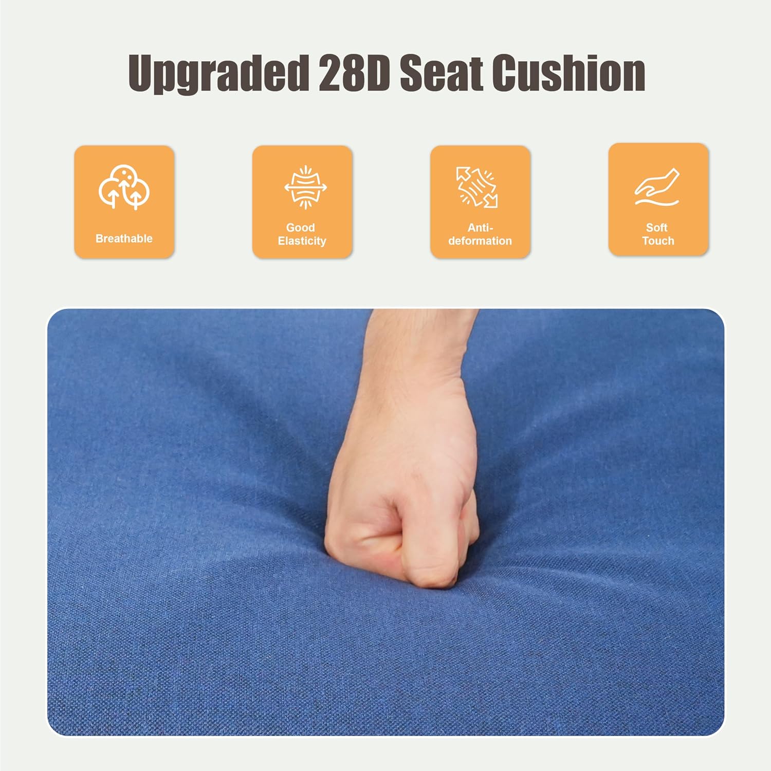Wicker Swivel Rocker Patio Chairs, Patio Wicker Chairs Swivel Rocker Set of 2 All Weather Glider Rocking Chair Outdoor Conversation Furniture Set for Deck Porch Garden Backyard, Blue