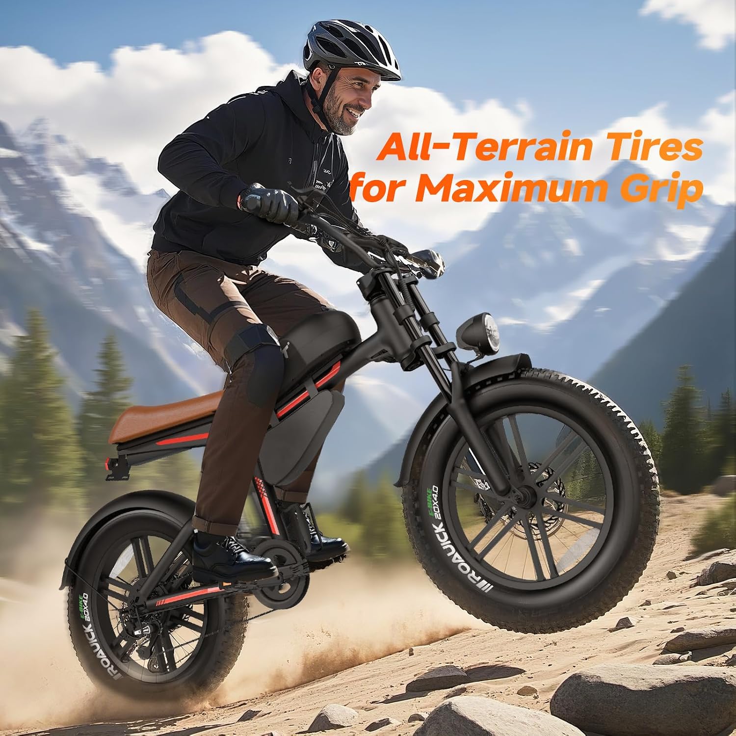 Totem Qnut Electric Bike for Adults 28Mph 1500W, Moped Style Ebike with Fat Tire 48v 18Ah Battery 60 Miles 7 Speed Commuting E-Bike for Men Women Electric Bicycles