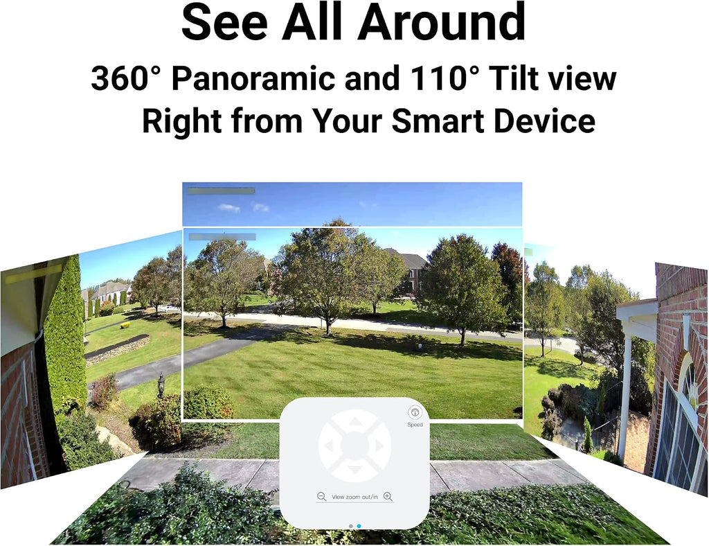 24/7 Recording Solar Floodlight Security Camera Wireless Outdoor, Motion-Activated Alert/2000LM Floodlight/105dB Siren, WiFi, 2K, HD Live View/Talk, 360° Pan & Tilt, Free Local 128GB Storage