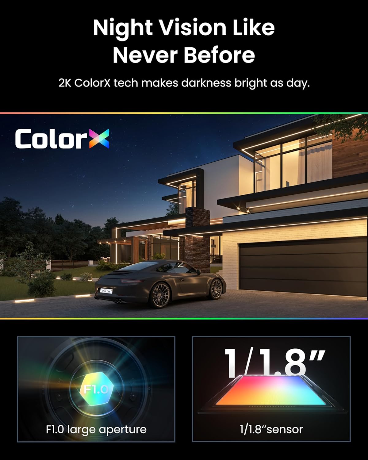 REOLINK Solar Security Cameras Wireless Outdoor, Altas 2K Pre-Record Cameras for Home Security, 540 Days Battery Life, ColorX Night Vision, Wi-Fi 6, AI Detection, Home Hub Compatible, No Subscription