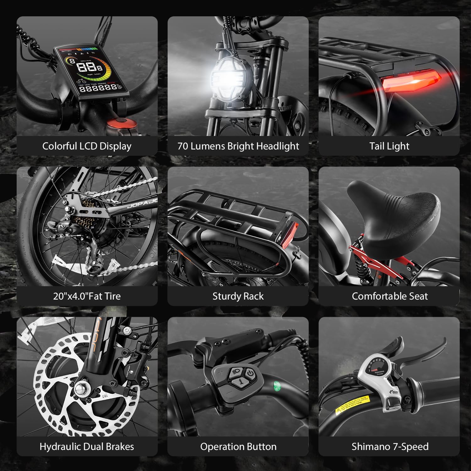 (2025 Upgraded) EAhora X7 Peak 3000W Dual Motor Electric Bike for Adults 48V 20A 30-33MPH Dual Hydraulic Brakes Ebike 80-120Miles Longe Range Fat Tire Electric Bicycle for Man and Woman