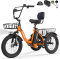 ESKUTE E Trike Electric Bike, Peak 1200W Brushless Motor Folding Trike 18X3.0 Fat Tire Ebike, 624Wh Removable Battery, Step-Thru 3 Wheel Electric Bicycle, Up to 55 Miles, 18MPH+ Tricycle for Adults