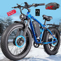 9000W Peak Dual Motor Ebike for Adults 47 MPH Fast Electric Bike, 58V Max 1972 Wh Up to 105 Miles Ebikes,24' Fat Tire E-Bike,Full Suspension Electric Bicycle for Mountain Commuter Snow
