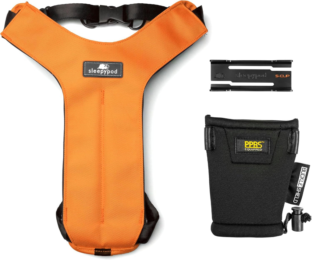 Clickit Sport Plus - Crash-Tested and Safety Certified Car Seat Belt Harness for Dogs (Extra Large, Orange Dream)