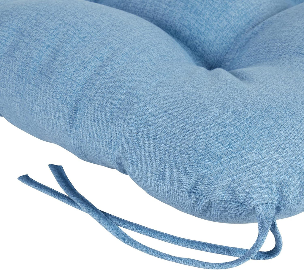Greendale Home Fashions Outdoor 42x21-inch Seat/Back Chair Cushion (Set of 2), Blue Heather