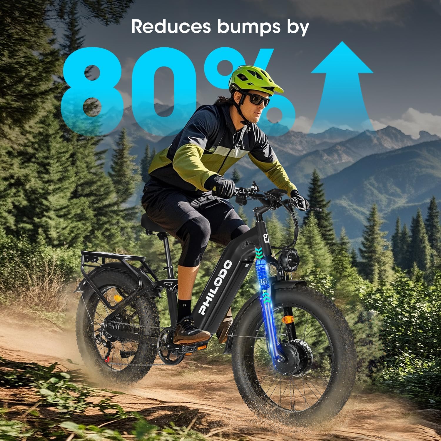 Falcon 60V 32AH Off-Road Electric Bike - 5000W Dual Motor Hunting Ebike, Fat Tire Full Suspension Dirt Bike for Adults, Long Range Snow/Sand Electric Bicycle