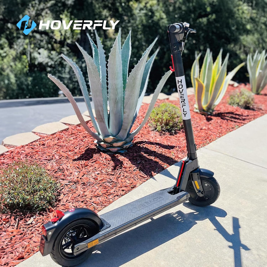 HOVERFLY X1/X3/X5 Electric Scooter for Adults, Anti Flat 8.5'/10'' Solid Tire, Max 10/18/25 Miles Range and 15.5/20Mph Speed Power by 250W/500W Motor, Foldable Commuting E Scooter with EABS&Disc Brake