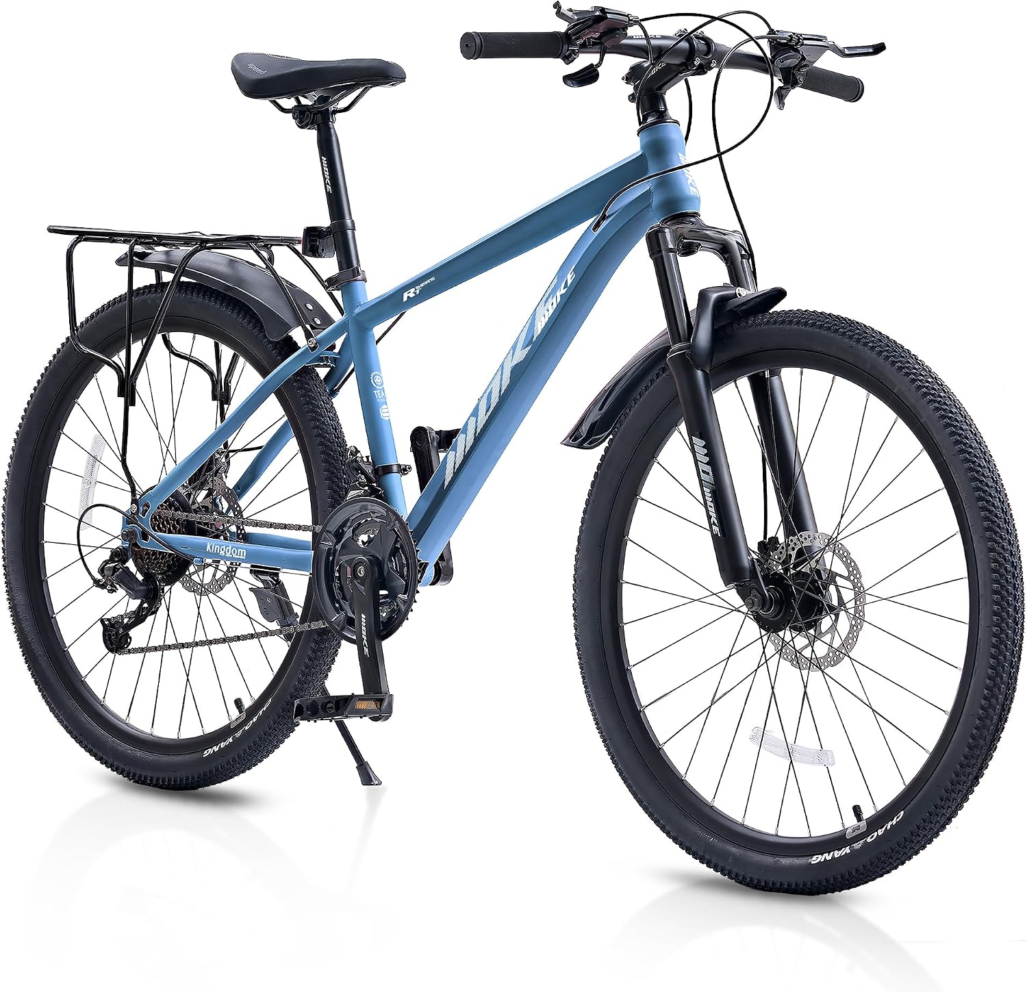 DEYGIA 24 26 inch Mountain Bike for Boys and Girls, 21-Speed Drivetrain, Kids Mountain Bike with Rear Rack, Suspension Fork, Dual Disc Brakes, Internal Cable, Kids' Bicycles with Multiple Colors