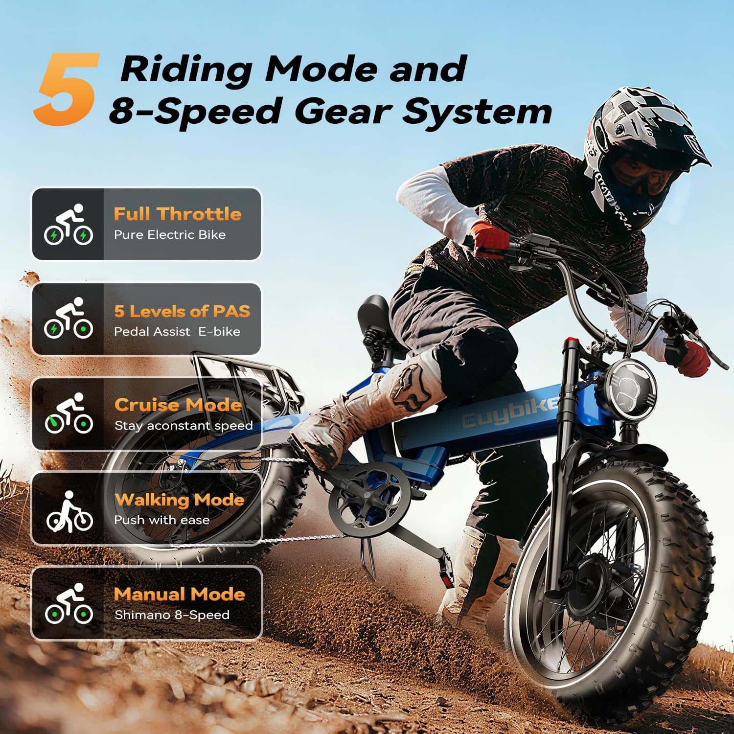 2000W/3000W Peak Motor Electric Bike for Adults, 48V/52V 25AH/30AH Battery Full Suspension Foldable Ebike, 20'x4.0' Fat Tires 35MPH Dirt Bike, 100/120 Miles Hydraulic Brake Magnesium Alloy Motorcycle