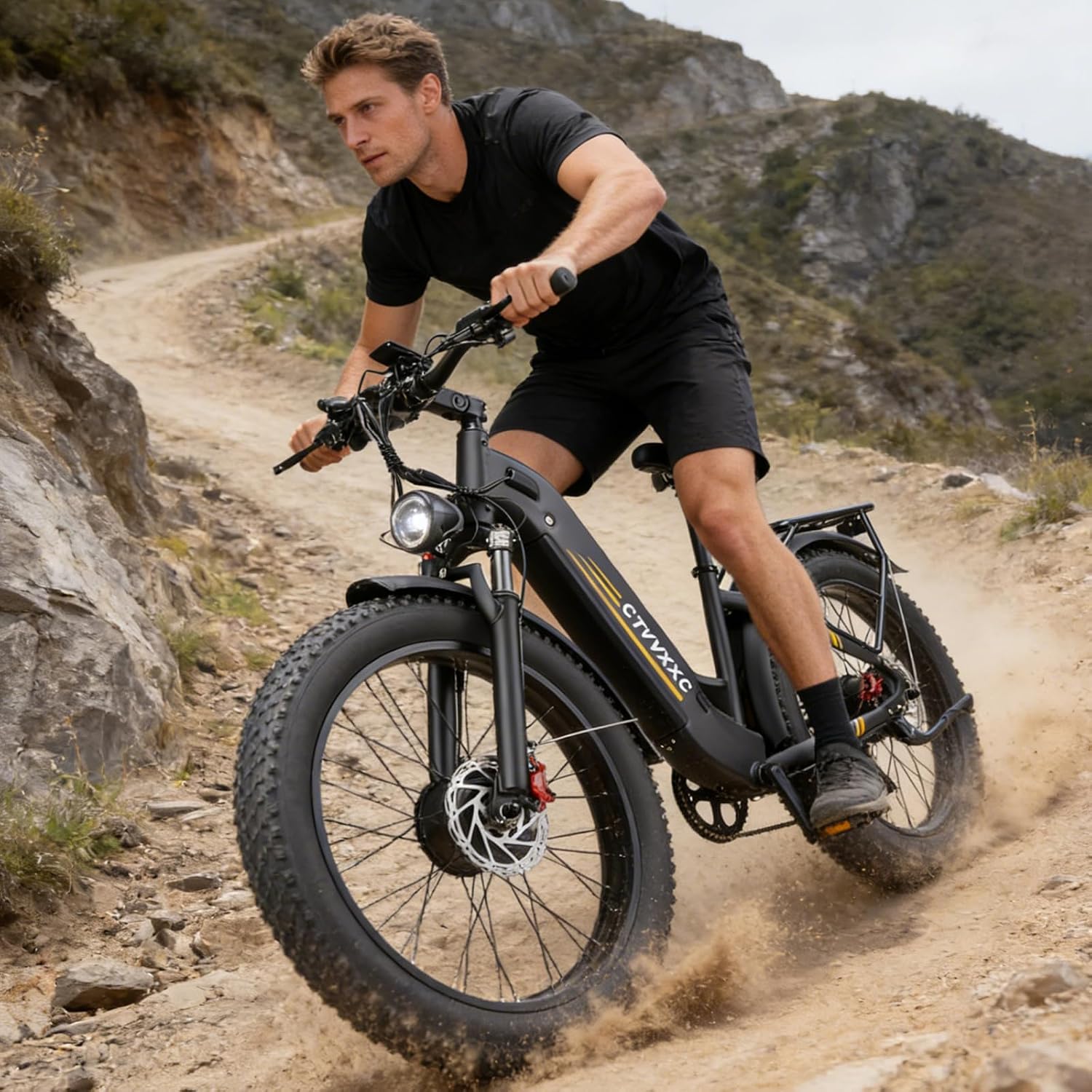 8000W Peak 45-50MPH 52V 26Ah 1352Wh Battery Dual Motor Bike for Adults, 95-105 Miles Long Range with Hydraulic Disc Brake,26'x4.0' Fat Tire Electric Mountain E Bike 7-Speed Gear Lockable Suspension