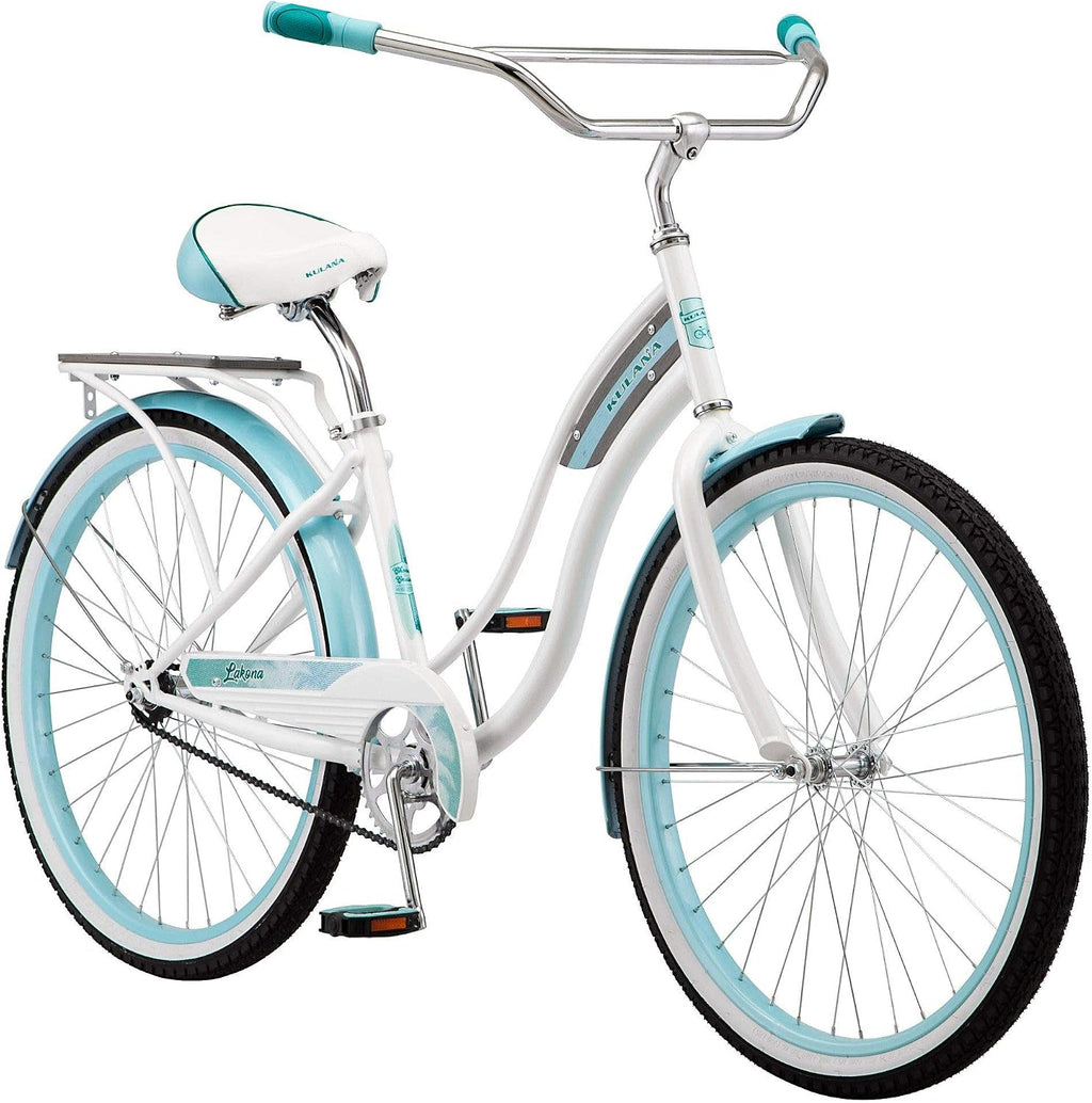 Kulana Lakona Shore, Tide or Wave Cruiser Bike, 20, 24 or 26 Inch Bike for Adults and Youth, 7 or Single Speed Beach Cruiser Bicycle, Rear Coaster Brake, Extra Wide, Cushioned Seat, Fenders