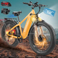 8000W Peak 45-50MPH 52V 26Ah 1352Wh Battery Dual Motor Bike for Adults, 95-105 Miles Long Range with Hydraulic Disc Brake,26'x4.0' Fat Tire Electric Mountain E Bike 7-Speed Gear Lockable Suspension