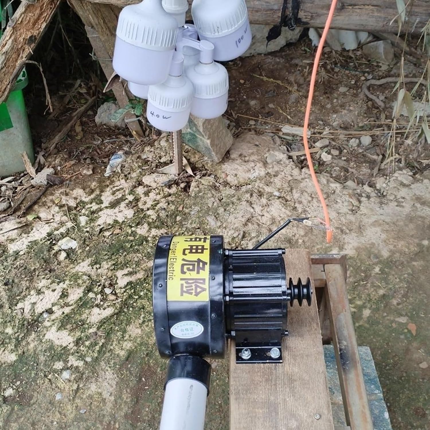 600W 220V Hydro Generator, Portable Impact Hydroelectric Generator, Pure Copper Windings High Power Water Generation 63 Mm Inlet Small Home Off-Grid Power