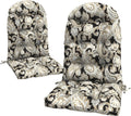 LVTXIII Outdoor Adirondack Chair Cushions, 44x19x4 Inch Non-Slip High Back Rocking Chair Cushion, Tufted Seat Cushion for Patio Furniture, Set of 2, Paisley Black