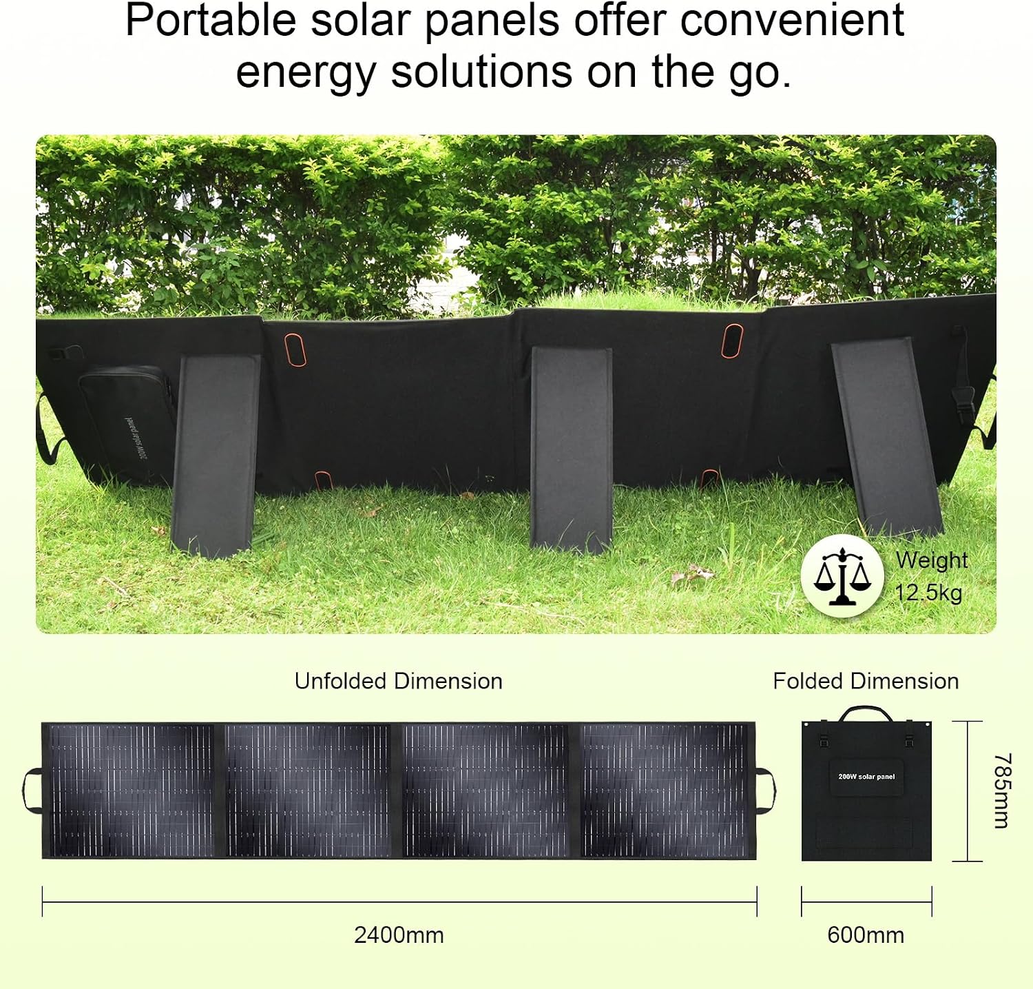 400 Watt Portable Solar Panel, 23.4% High Conversion Foldable Solar Panel Suitable for Solar Generator,IP67 Waterproof (400W*2)