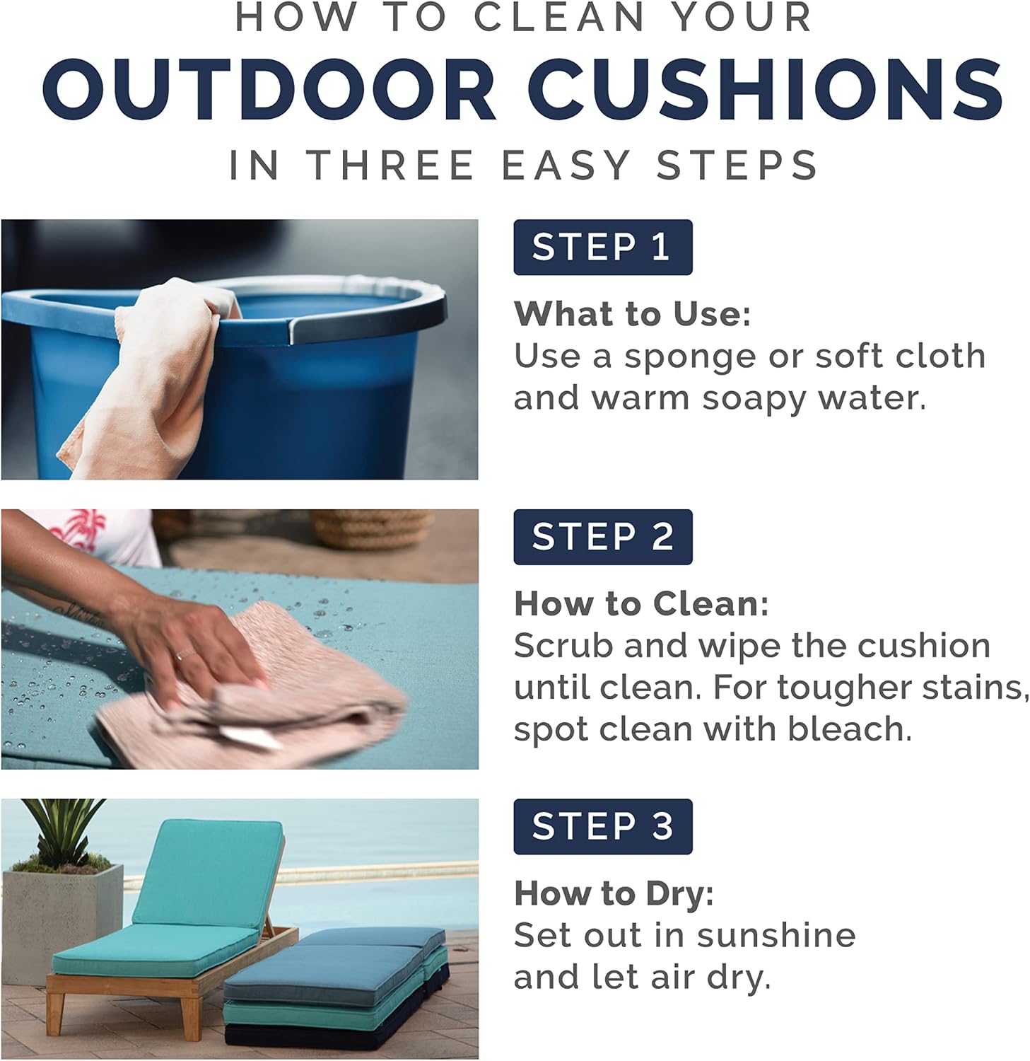ARDEN Oceantex Indoor/Outdoor Plush Modern Tufted Adirondack Cushion, 2-Pack, 21.5 x 19, Water Repellent, Rain Proof, Fade Resistant Cushion For Rocking Chair Or Adirondack Ink Charcoal Black