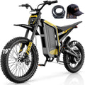 Jasion Patrol 52 Electric Dirt Bike for Adults&Teens,4000W Peak 40MPH Electric Bike with 52V 30AH 1560Wh Battery E Dirt Bike,50-Mile Range,19''/17''Off-Road Tires,Full Hydraulic Brakes&Dual Suspension