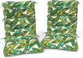 Outdoor High Back Patio Chair Cushions, Fade Resistant & Waterproof Tufted Seat and Back Cushions for Patio Furniture, Patio Chair Cushions 44x22 Inch, Set of 2, Lush Leaf Jungle