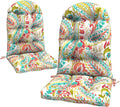 LVTXIII 2 Pack Outdoor Adirondack Chair Cushions, 44x19x4 Inch Water Repellent Patio Cushions for Rocking Chairs, Thick Tufted High Back Seat Cushion Set, Pretty Paisley
