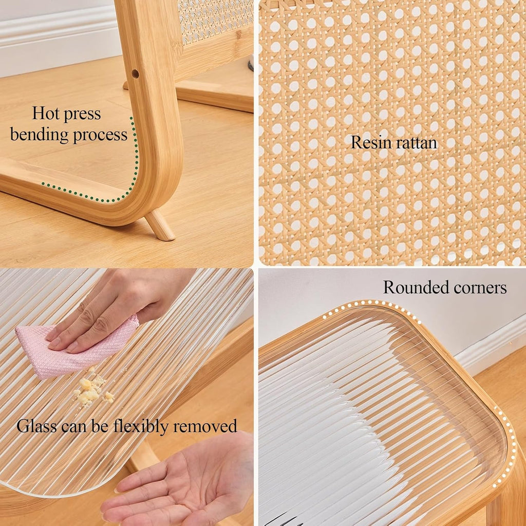 C Shaped Side Table with Storage for Self Emptying Robot Vacuum Cleaner, Small Storage Cabinet Robot Vacuum Stand Cabinet for Living Room Home Office Kitchen