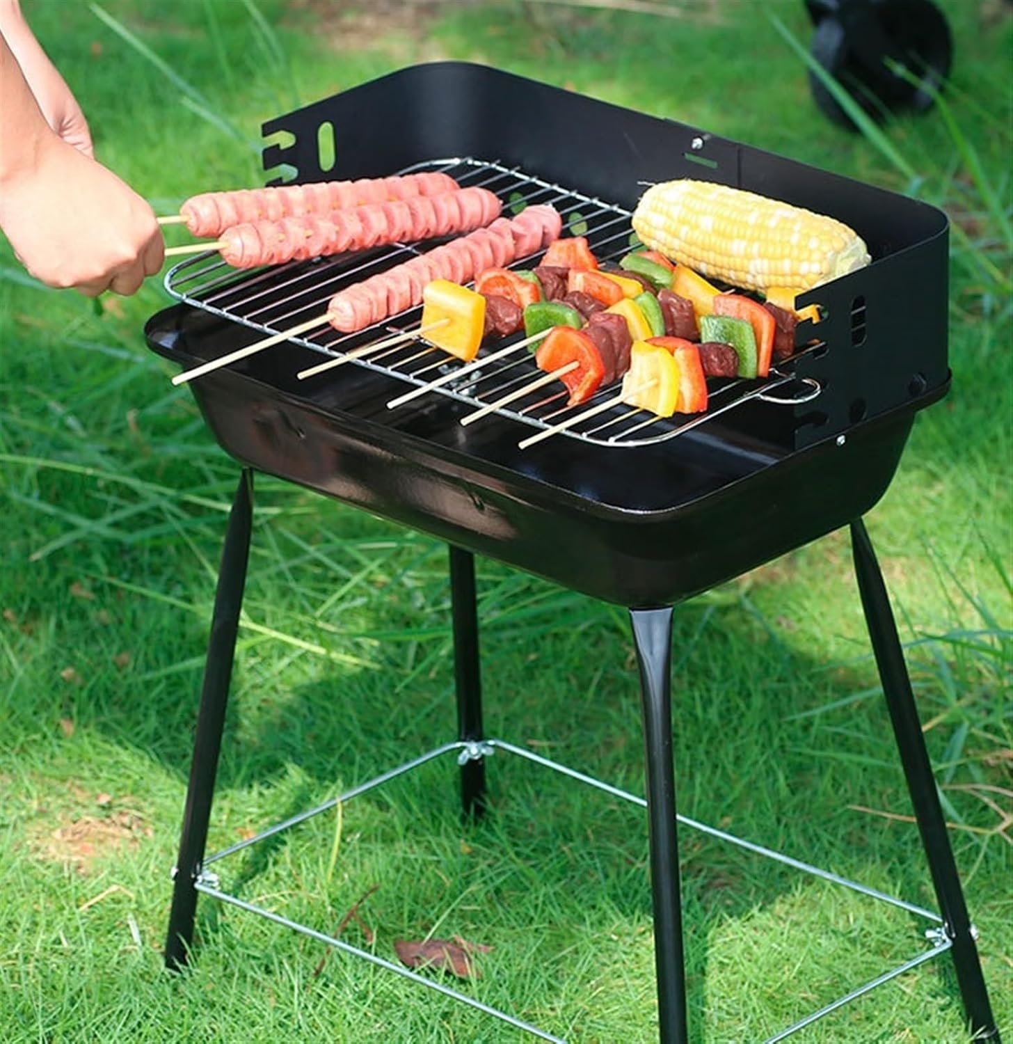 Portable Charcoal Grill Outdoor Portable Charcoal Grill Barbecue Grill Perfect for Camping Travel Garden BBQ Grill for Outdoor